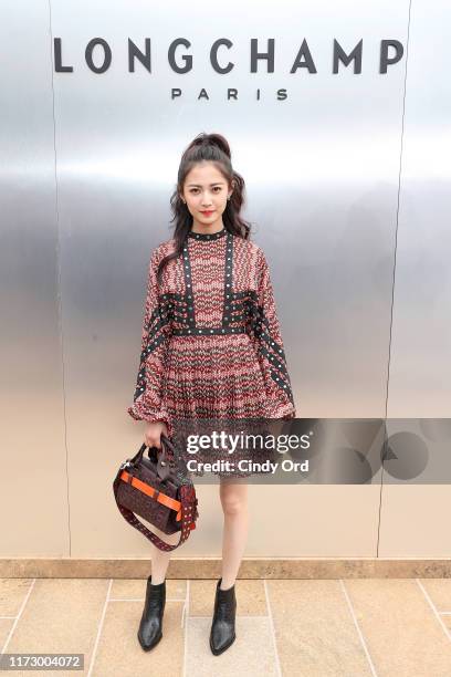 Chen Yuqi attends the Longchamp SS20 Runway Show at Hearst Plaza, Lincoln Center on September 07, 2019 in New York City.