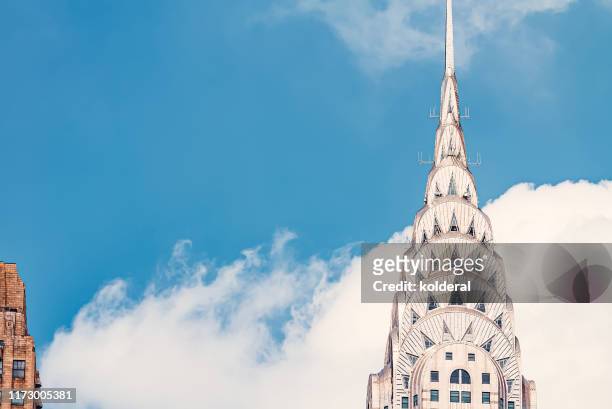 chrysler building in midtown manhattan , new york - chrysler building stock pictures, royalty-free photos & images