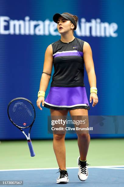 Bianca Andreescu of Canada celebrates winning match point during her Women's Singles final match against Serena Williams of the United States on day...
