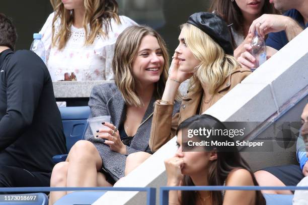 Ashley Benson, Cara Delevingne and Sara Sampaio attend as Grey Goose toasts to the 2019 US Open at Arthur Ashe Stadium on September 07, 2019 in New...