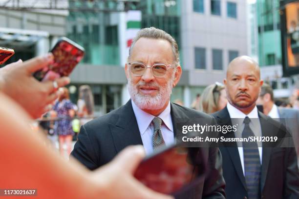 Tom Hanks attends the "A Beautiful Day In The Neighborhood" premiere during the 2019 Toronto International Film Festival at Roy Thomson Hall on...