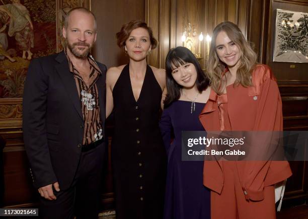 Peter Saarsgard, Maggie Gyllenhaal, ADEAM Founder and Creative Director Hanako Maeda, and Suki Waterhouse attend the Adeam Spring/Summer 2020 Dinner...