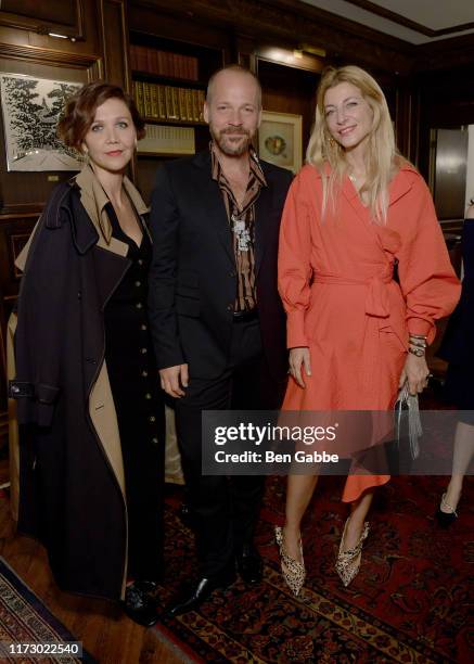 Maggie Gyllenhaal, Peter Saarsgard, and Ada Kokosar attend the Adeam Spring/Summer 2020 Dinner on September 07, 2019 in New York City.