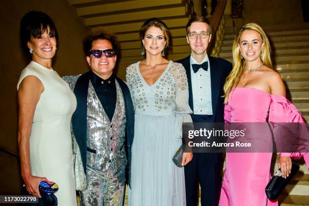 Lola Thomas, Romero Britto, Princess Madeleine, Duchess of Halsingland and Gastrikland, Howard Warren Buffett and Lili Thomas Buffett attend the...
