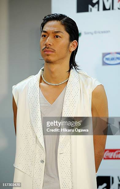 Akira of EXILE during the MTV Video Music Aid Japan at Makuhari Messe on June 25, 2011 in Chiba, Japan.