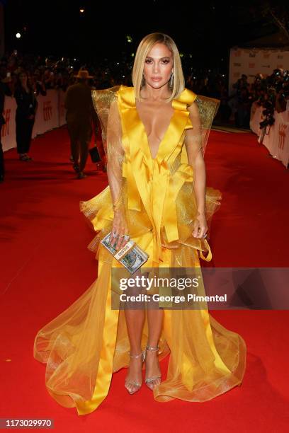 Jennifer Lopez attends the "Hustlers" premiere during the 2019 Toronto International Film Festival at Roy Thomson Hall on September 07, 2019 in...