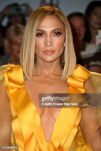 Jennifer Lopez attends the "Hustlers" premiere during the 2019 Toronto International Film Festival at Roy Thomson Hall on September 07, 2019 in...