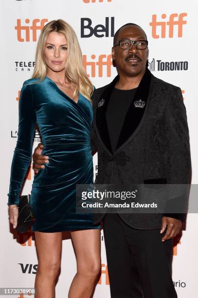 Paige Butcher and Eddie Murphy attend the "Dolemite Is My Name" premiere during the 2019 Toronto International Film Festival at Princess of Wales...