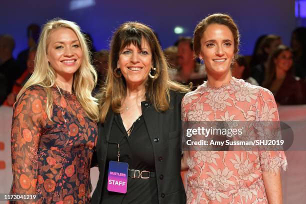 Producers Alex Brown, Elaine Goldsmith-Thomas and Jessica Elbaum attend the "Hustlers" premiere during the 2019 Toronto International Film Festival...