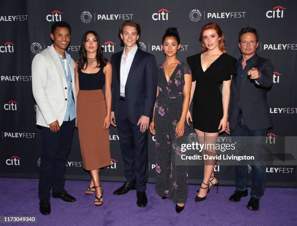 Tunji Kasim, Maddison Jaizani, Alex Saxon, Leah Lewis, Kennedy McMann and Scott Wolf of "Nancy Drew" attend The Paley Center for Media's 2019...