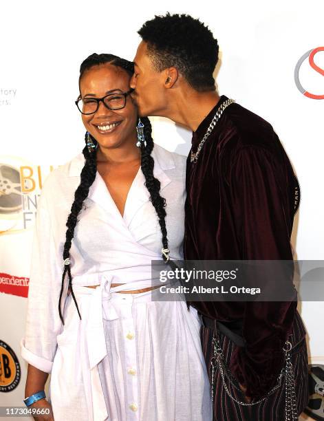 Camaron Engels and mom attend the Premiere Of "Relish" At The Burbank International Film Festival held at AMC Burbank 16 on September 6, 2019 in...