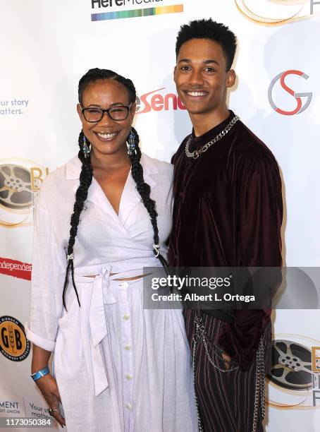 Camaron Engels and mom attend the Premiere Of "Relish" At The Burbank International Film Festival held at AMC Burbank 16 on September 6, 2019 in...