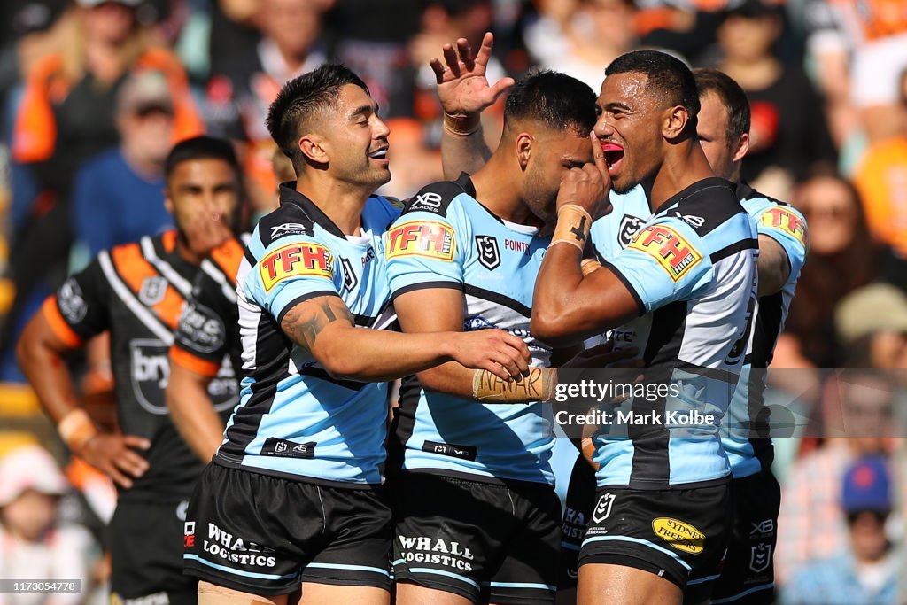 NRL Rd 25 - Tigers v Sharks