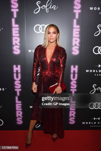 Jennifer Lopez attends the Audi Canada, Sofia and World Class post-screening event for "Hustlers" during the Toronto International Film Festival at...