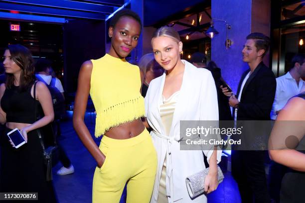 Herieth Paul and Camille Kostek attend the Maybelline New York Fashion Week party on September 07, 2019 in New York City.