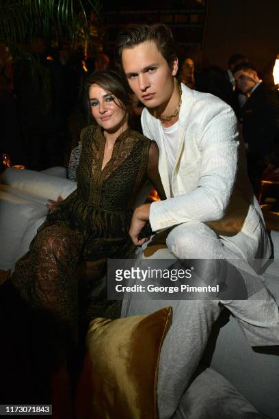 Shailene Woodley and Ansel Elgort attend The Hollywood Foreign Press Association and The Hollywood Reporter party at the 2019 Toronto International...