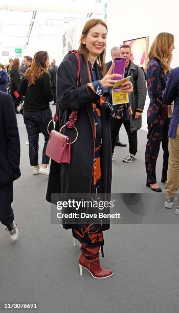 Roksanda Ilincic attends the Frieze Art Fair VIP Preview in Regent's Park on October 2, 2019 in London, England.