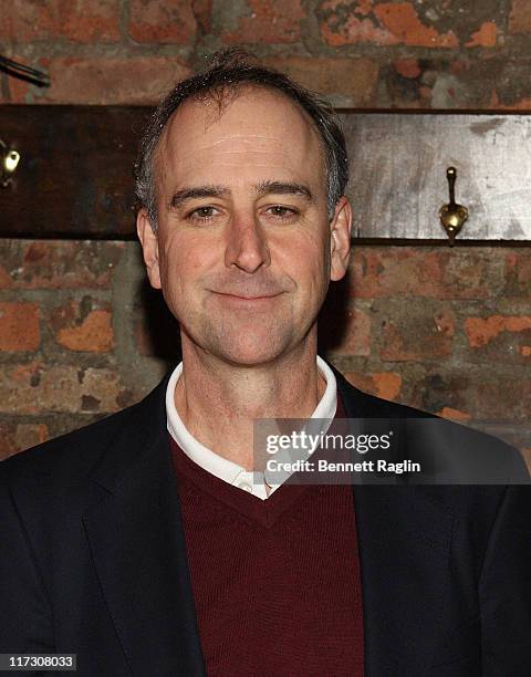 Actor Michael Countryman attends the after party for the "The New York Idea" Off-Broadway opening night at Garage on January 26, 2011 in New York...