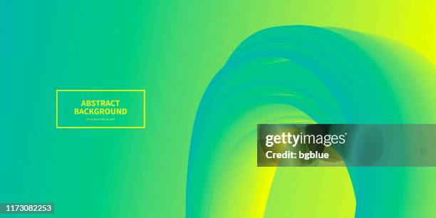 fluid abstract design on green gradient background - plain yellow background stock illustrations