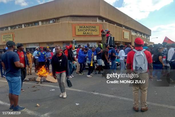 Eswatini's civil servants demonstrate for salary increase and better working conditions on October 2, 2019 in Manzini.