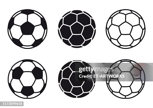Vector Soccer Ball Icon on White Backgrounds Vector Soccer Ball Icon on White Backgrounds
