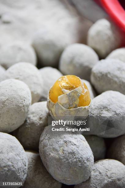 century eggs on sale at market - marcio foto e immagini stock