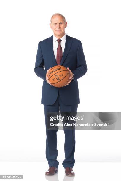 John Beilein Head Coach of the Cleveland Cavaliers poses for a portrait on September 30, 2019 at Cleveland Clinic Courts in Independence, Ohio. NOTE...