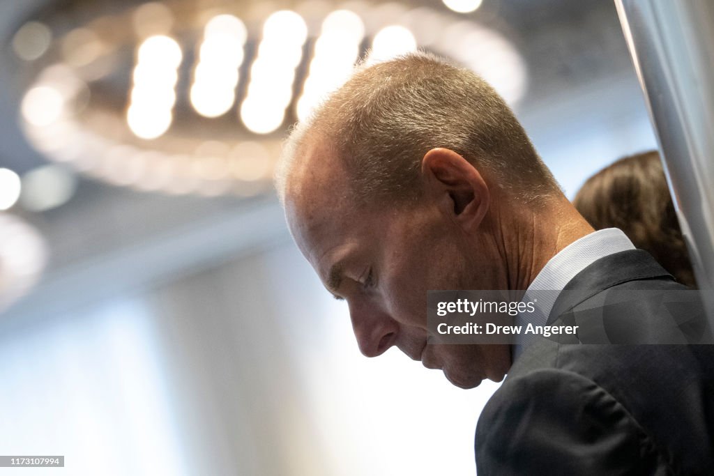 Boeing CEO Dennis Muilenburg Speaks At Economic Club Of New York