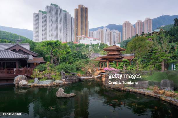 the oriental pavilion of absolute perfection in nan lian garden, chi lin nunnery, diamondhill,hong kong - kowloon stock pictures, royalty-free photos & images