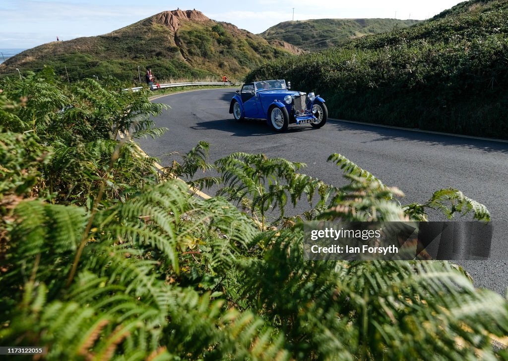 Motoring Enthusiasts Attend Saltburn Hill Climb Event