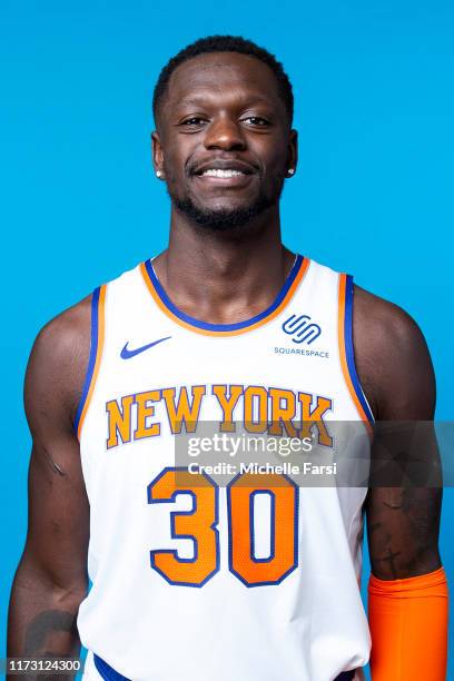Julius Randle of the New York Knicks poses for a head shot during media day on September 30, 2019 at the Madison Square Garden Training Center in...