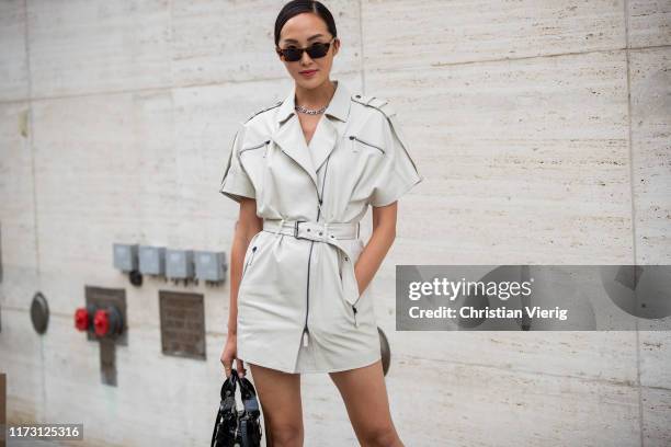 Chriselle Lim is seen outside Longchamp during New York Fashion Week September 2019 on September 07, 2019 in New York City.