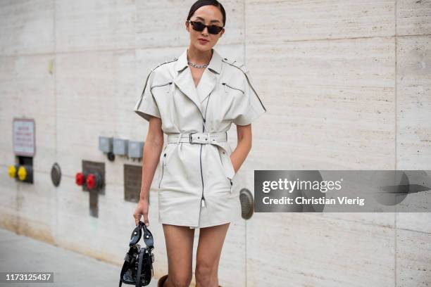 Chriselle Lim is seen outside Longchamp during New York Fashion Week September 2019 on September 07, 2019 in New York City.