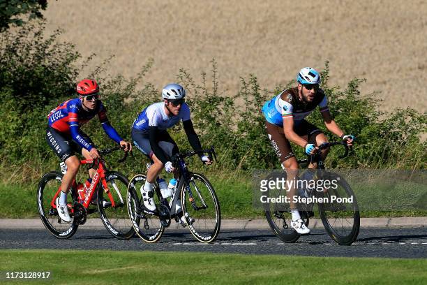 Samuel Jenner of Australia and Team WIGGINS Le Col / Gediminas Bagdonas of Lithuania and AG2R La Mondiale / Peter Williams of Great Britain and Team...