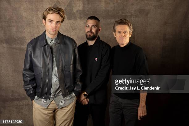 Actor Robert Pattinson, director Robert Eggers and actor Willem Dafoe from 'The Lighthouse' are photographed for Los Angeles Times on September 7,...