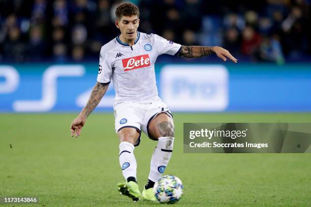 Giovanni Di Lorenzo of SSC Napoli during the UEFA Champions League match between Genk v Napoli at the Cristal Arena on October 2, 2019 in Genk Belgium