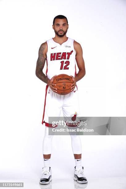 September 30: Mychal Mulder of the Miami Heat poses for a portrait during the 2019 Media Day at American Airlines Arena on September 30, 2019 in...