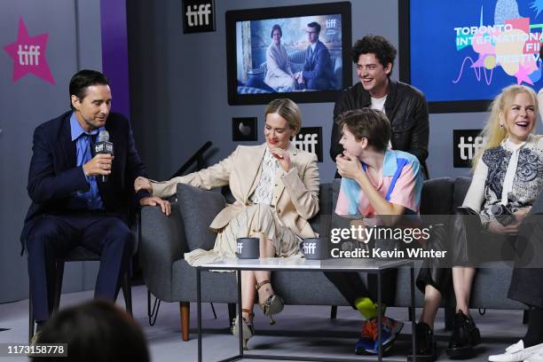 Luke Wilson, Sarah Paulson, Oakes Fegley, Aneurin Barnard, and Nicole Kidman attend "The Goldfinch" press conference during the 2019 Toronto...