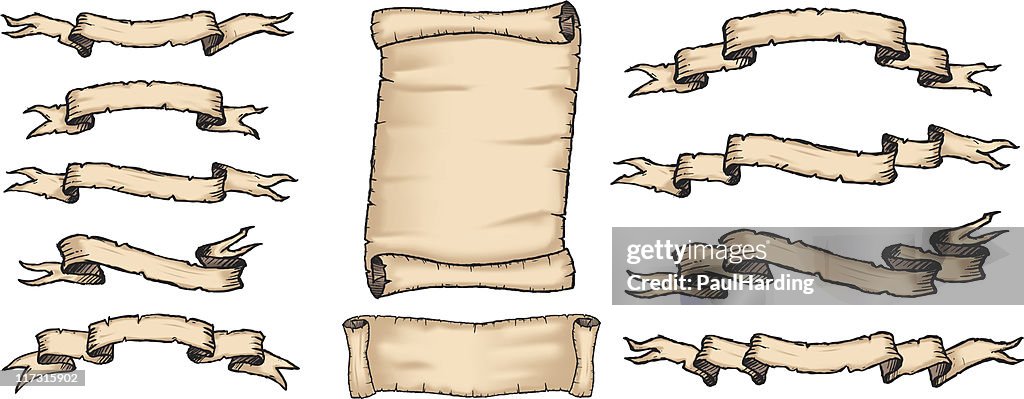 Rustic Pirate Banners & Scrolls