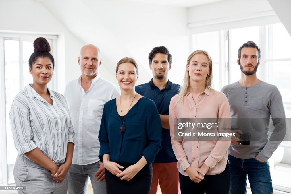 Portrait of multi-ethnic colleagues in office