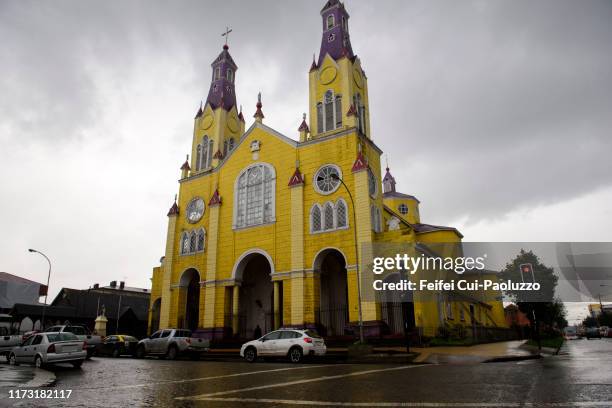 church of san francisco of castro, chiloé island, chile - castro chiloé island stock pictures, royalty-free photos & images