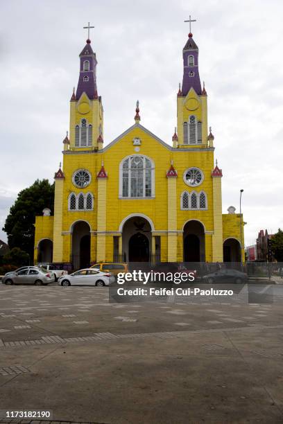 church of san francisco of castro, chiloé island, chile - castro chiloé island stock pictures, royalty-free photos & images