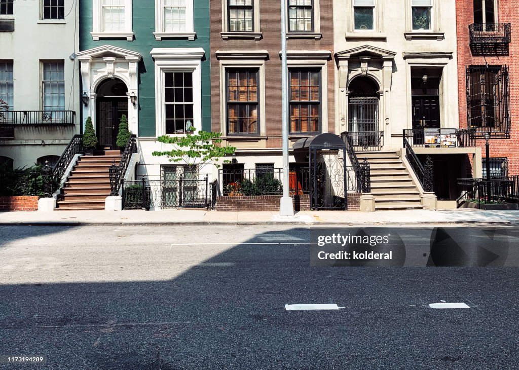 Brownstone buildings