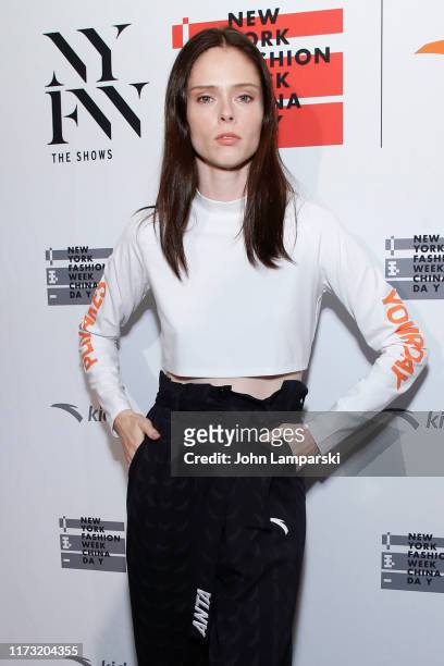 Coco Rocha poses backstage for China Day: Anta Kids during New York Fashion Week: The Shows on September 08, 2019 in New York City.