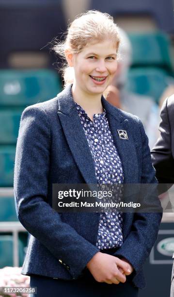 Lady Louise Windsor attends The Land Rover Burghley Horse Trials at Burghley House on September 8, 2019 in Stamford, England.