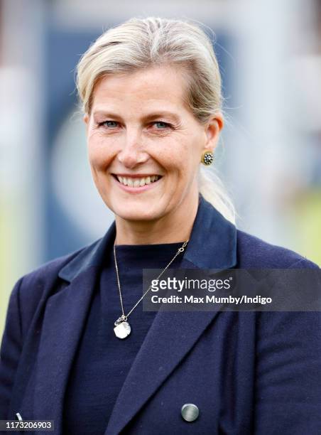 Sophie, Countess of Wessex attends The Land Rover Burghley Horse Trials at Burghley House on September 8, 2019 in Stamford, England.