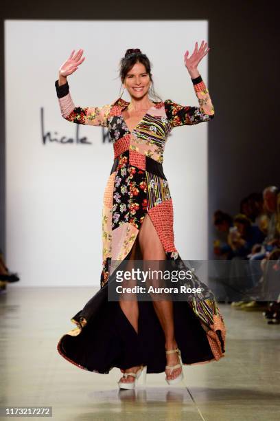 Patricia Velasquez walks the Nicole Miller Spring '20 Fashion Show during New York Fashion Week at Spring Studios on September 08, 2019 in New York...
