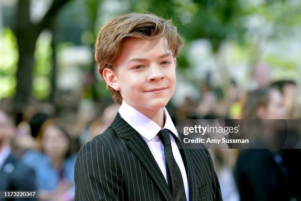 Oakes Fegley attends "The Goldfinch" premiere during the 2019 Toronto International Film Festival at Roy Thomson Hall on September 08, 2019 in...