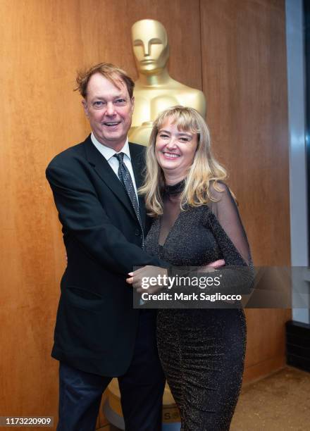 Bill Plympton and Sandrine Plympton attend The Academy Of Motion Picture Arts & Sciences 2019 New Members Party on October 01, 2019 in New York City.