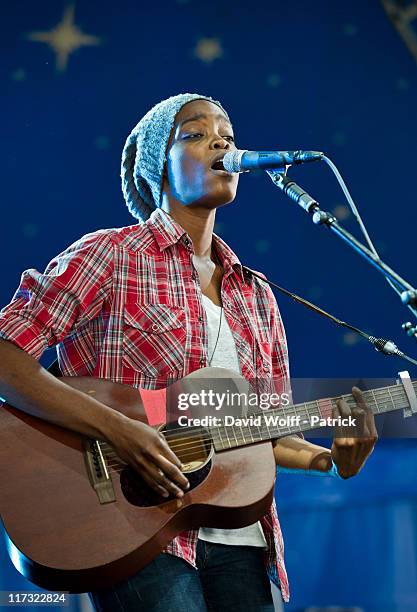 Irma performs at Solidays on June 24, 2011 in Paris, France.